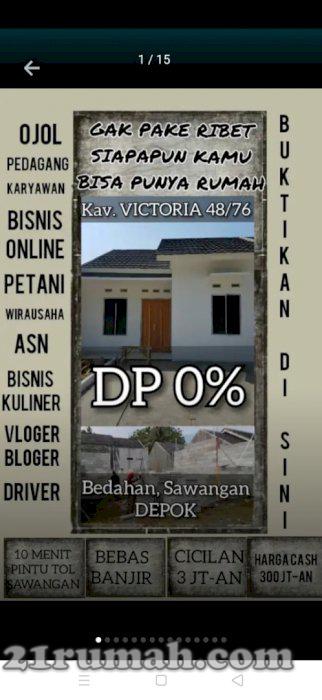 Rumah luas dekat pintu toll sawangan, dg 2 kamar mandi lantai granit