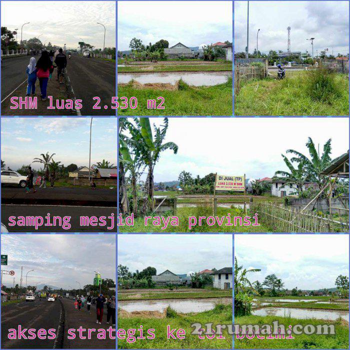 tanah strategis dekat tol bocimi dan masjid provinsi