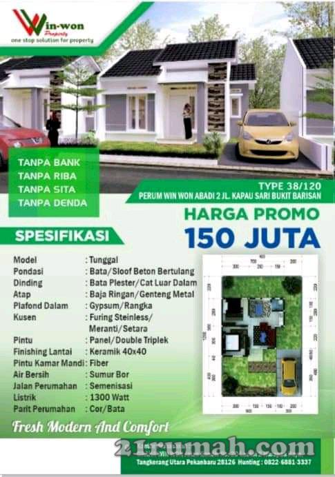 Rumah murah tanpa riba lokasi tengah kota