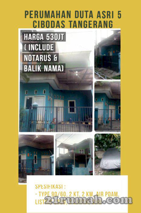 Dijual cepat rumah tingkat di Tangerang Kota