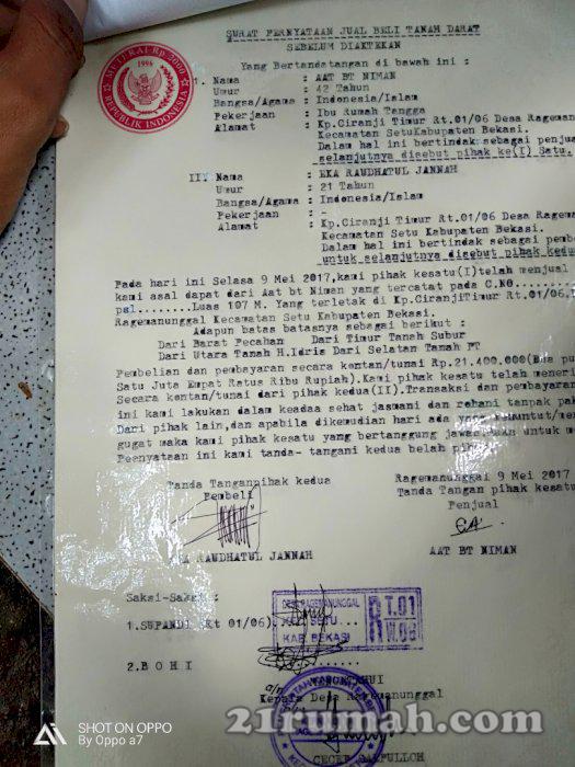 Jual tanah desa ciranji celengsi