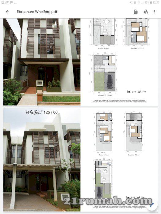 Rumah 3 lt cluster whelford BSD Diskon 20%