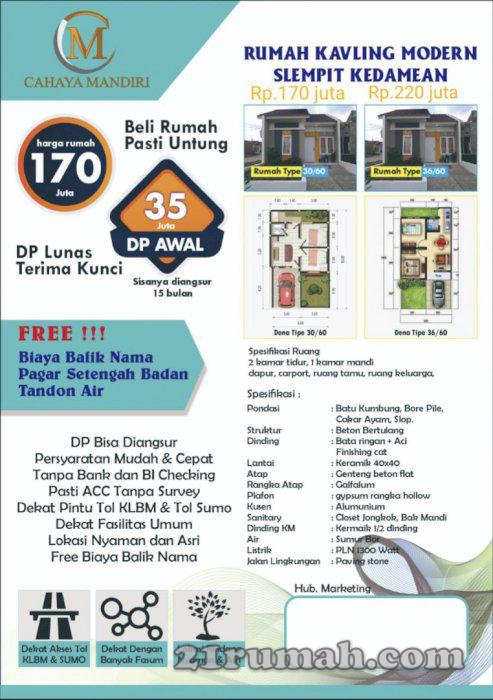 Rumah mewah tanpa BI Ceking dekat Tl KLBM