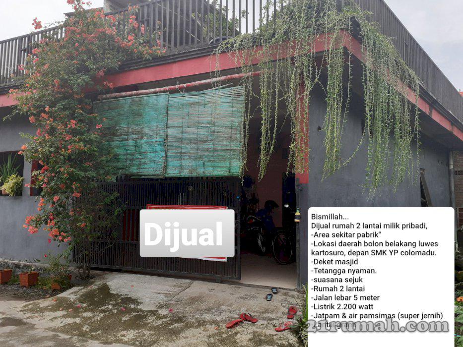 Rumah dijual 2 lantai ,lokasi nyaman dekat masjid