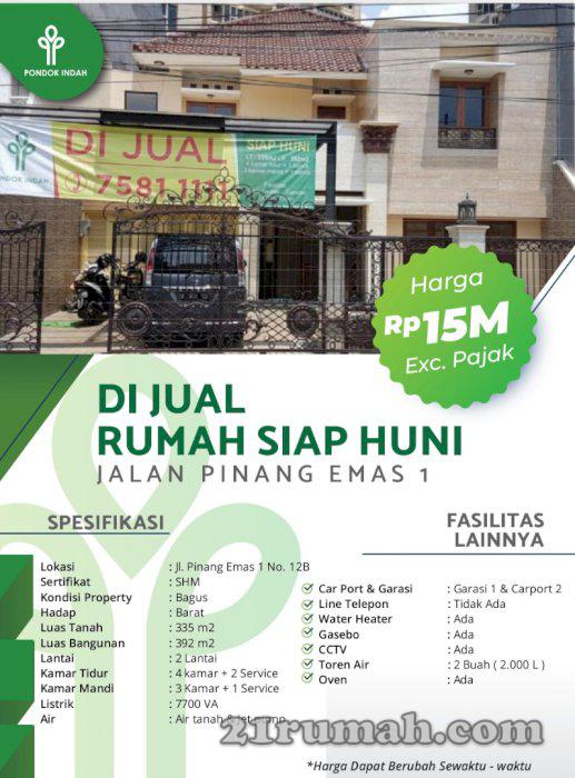 The only landed house at Pondok Indah