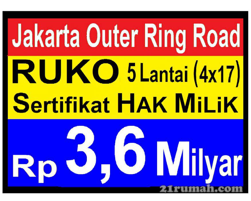 RUKO INTERKOTA dekat CBD Puri Indah - Jakarta Barat