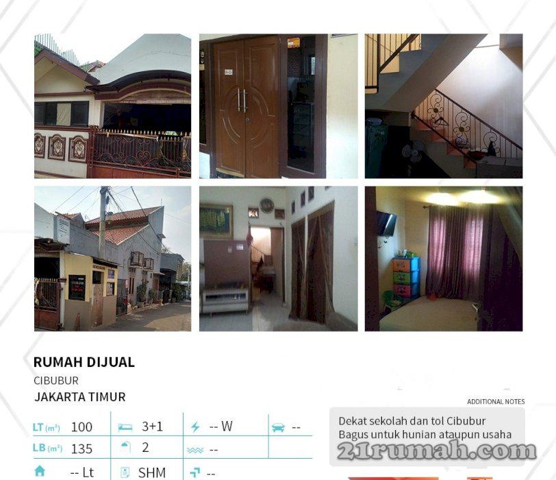 Dijual cepat rumah di cibubur Jakarta Timur 