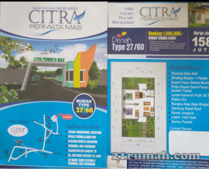 Rumah Subsidi Gratis Citra Permata Mas
