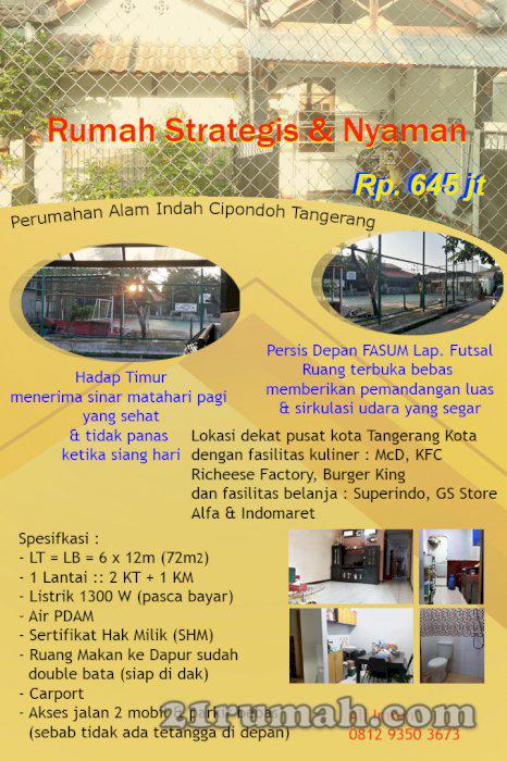 Rumah murah strategis hadap timur