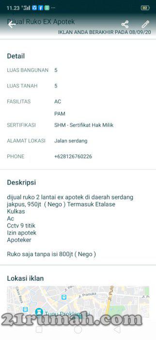 Dijual Apotek berjalan daerah sumur batu