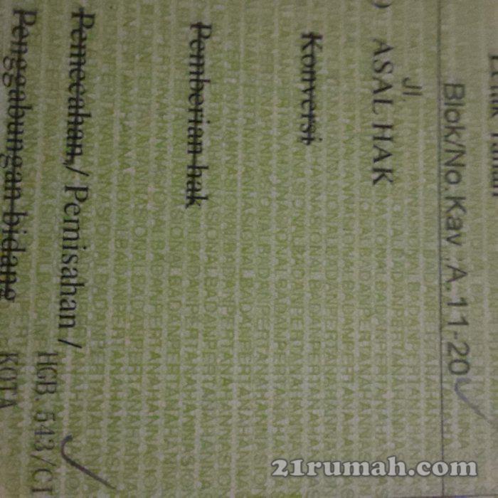 Jual rumah di taman persada bekasi cibarusah