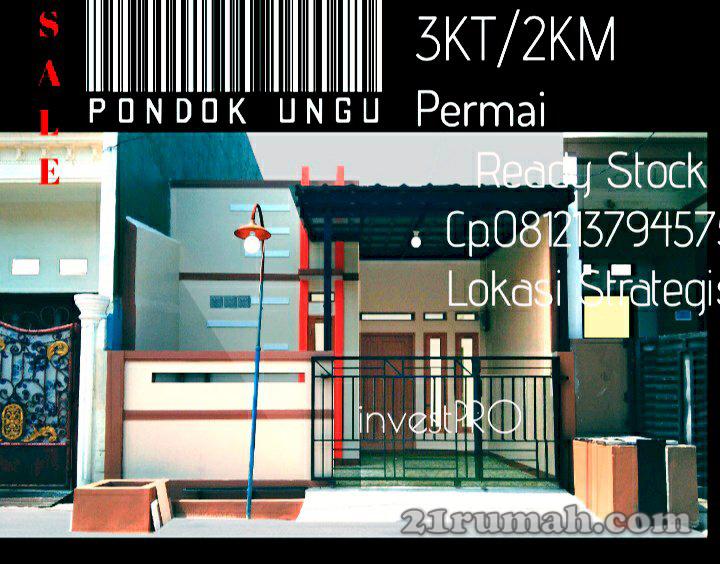 Rumah Dijual type 55/65 pondok ungu permai