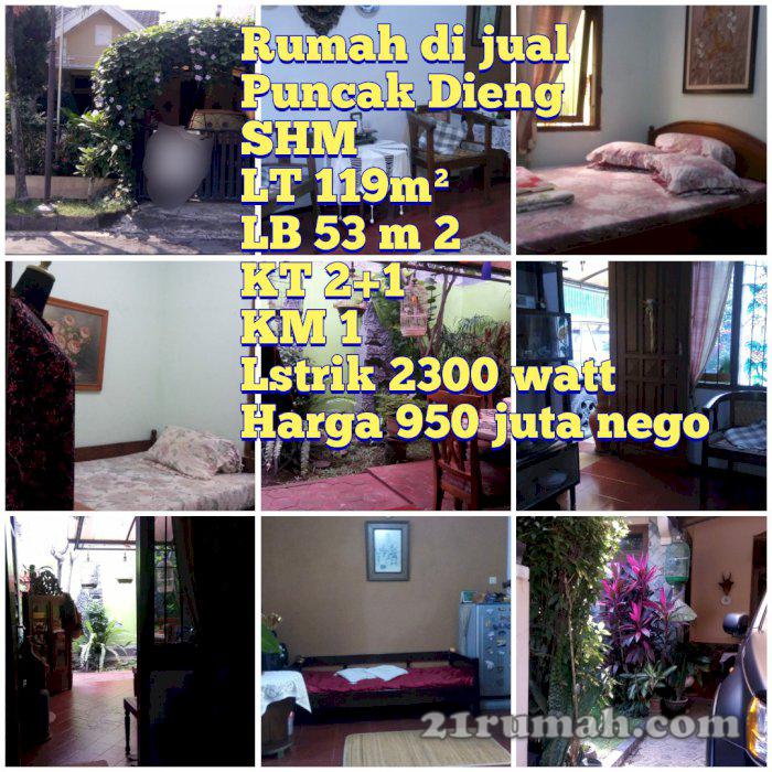 Rumah di jual di Puncak Dieng