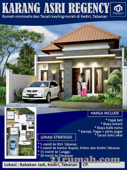 Rumah Murah Cicilan Ringan di Kediri, Lokasi Nyaman, Aman dan Asri