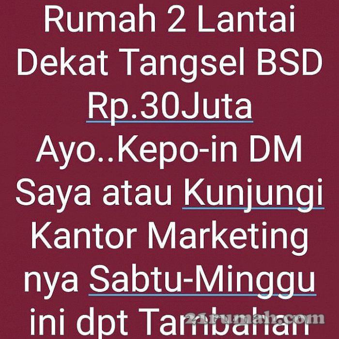 Rumah 2 Lantai Dekat Tangsel DP 0%