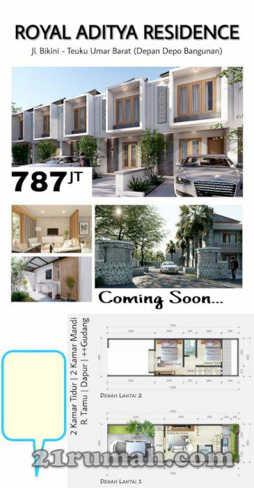 Dijual Rumah Murah 2 lantai dekat Krobokan