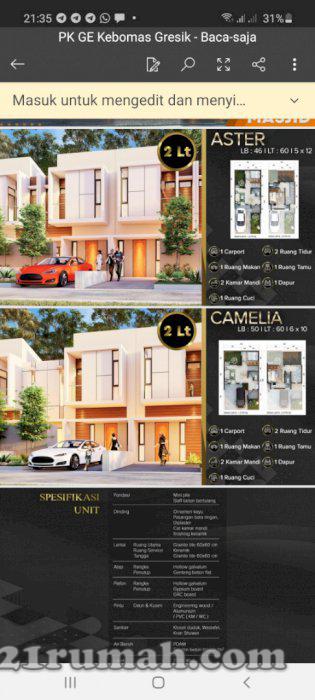 Rumah Minimalis di Kebomas Gresik