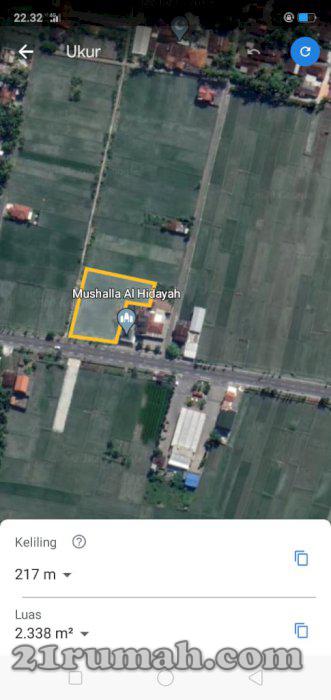 Tanah lokasi strategis dijual banting harga