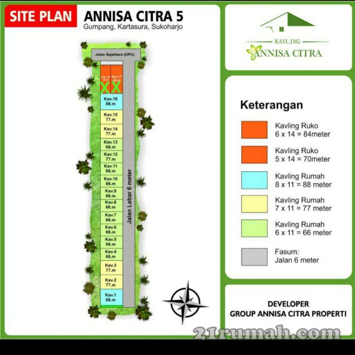 Tanah Murah Dekat Kampus Universitas Muhammadiyah Surakarta