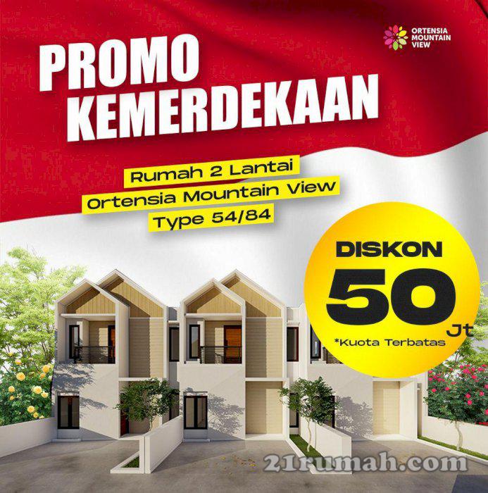 Rumah 2 lantai harga 1 lantai dekat kota bogor  diskon harga 50juta