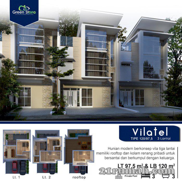 Beli Rumah 3 Lt Gratis Rumah 2 Lt, Free Smart Home & Roof Top (InHouse s/d 15th)