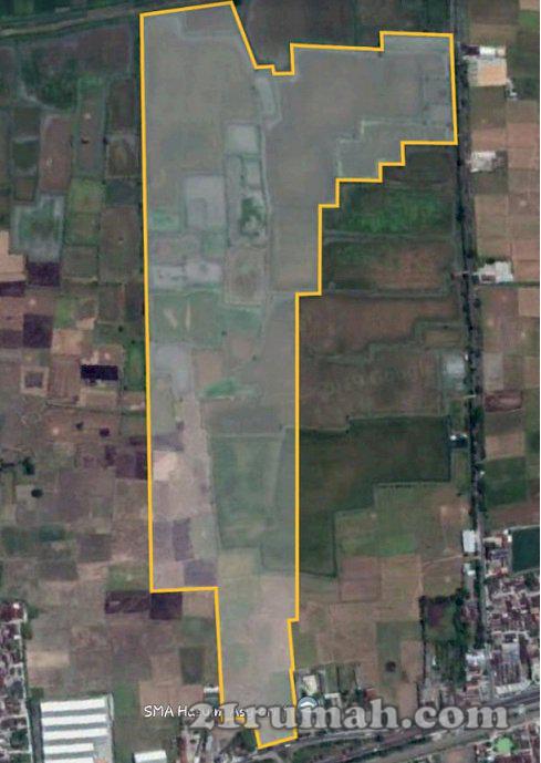 165_Dijual tanah 37 ha Pucuk Lamongan untuk, industri Pintu masuk 65m