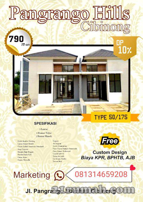 Pangrango Hill Cibinong Rumah satu Lantai