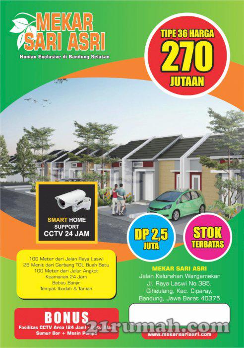 mekarsari asri ciparay dp 5 juta cicilan 2 jutaan SHM