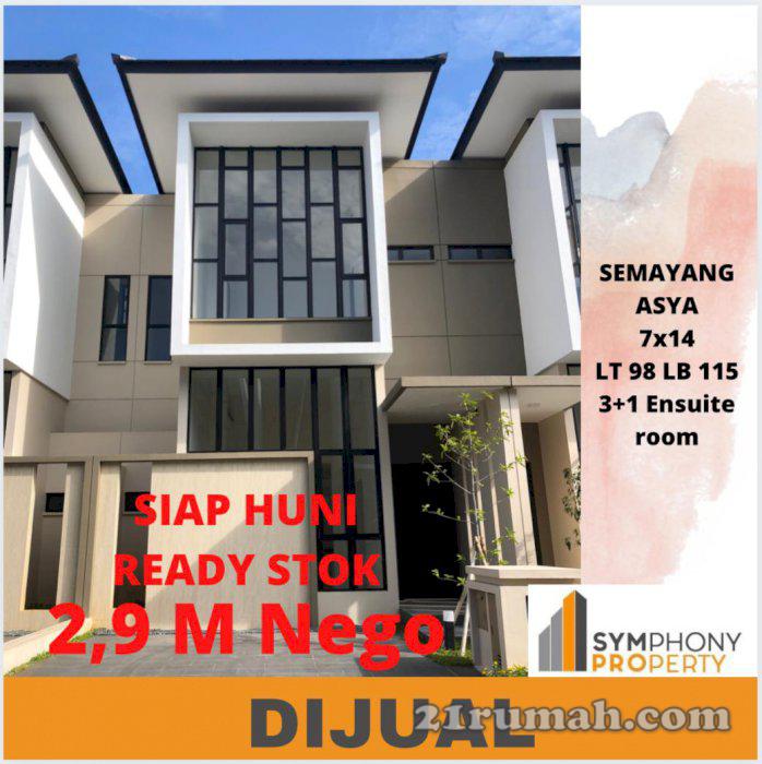 Dijual Rumah Siap Huni Cluster Semayang Asya