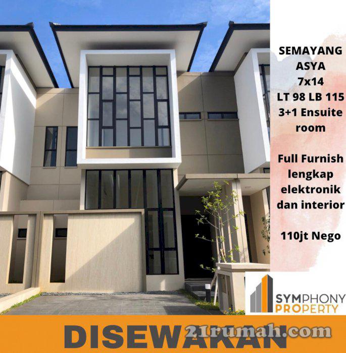Disewakan Full Furnish Cluster Semayang Asya dekat AEON MALL JGC