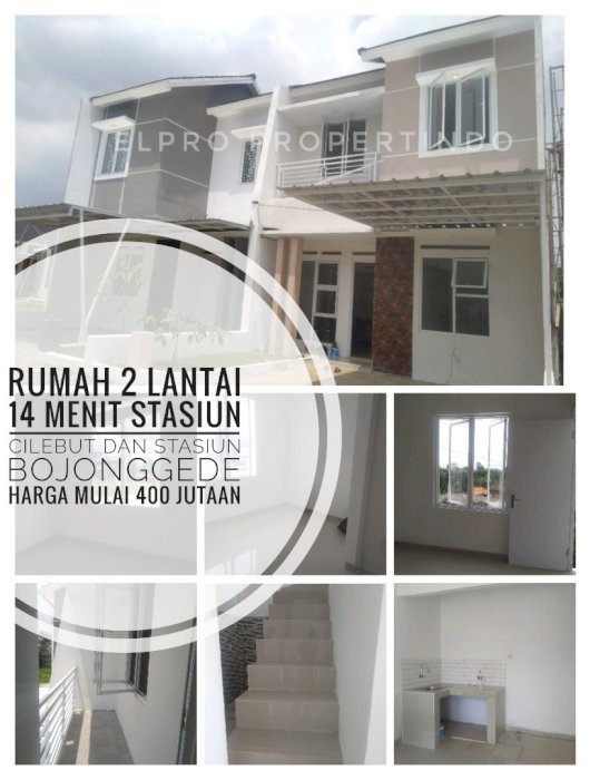 Rumah 2 lantai murah ala vila dekat stasiun Cilebut dan bojong gede