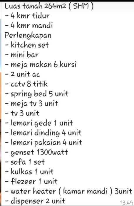 Dijual Villa Puncak  Bandung Kota Furnish dan bersih 