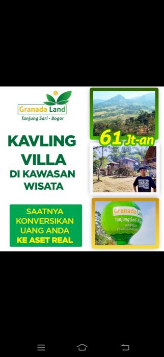 Dijual Tanah kavling di Bogor