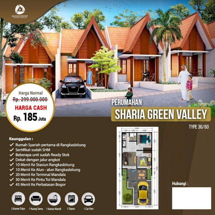 JUAL RUMAH BERNUANSA ISLAM DI RANGKAS BITUNG