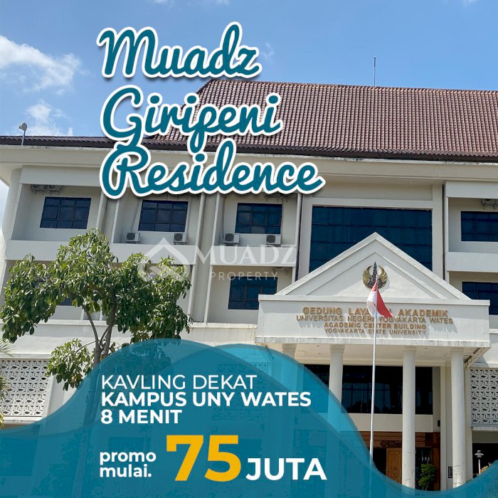 kavling kota wates mangku jalan aspal ada masjid harga promo bisa nego