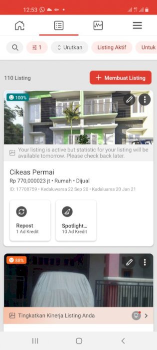 RUMAH ASRI 2 LANTAI DEKAT KOTA WISATA