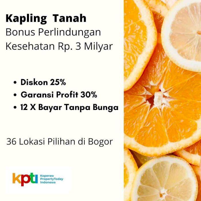 Hanya 7 Menit dari RSUD Kota Bogor, Kapling SHM Diskon Hingga 25%