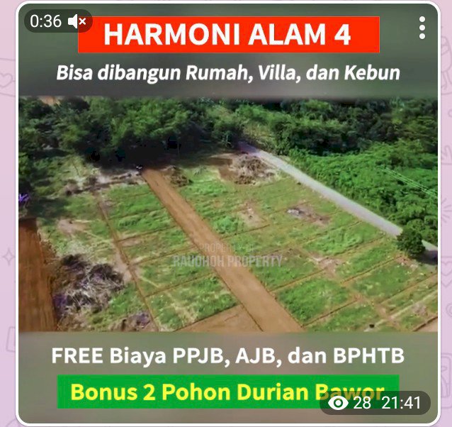 Harmoni Alam Tahap 4  free 2 pohon durian