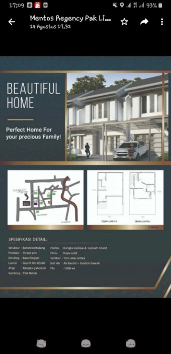 RUMAH 2 LANTAI BARU GRESS  SIAP HUNI 