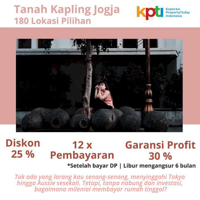 Kapling SHM Hanya 5 Menit Ke Alun-Alun Jogja, Harga Diskon Up To 25%