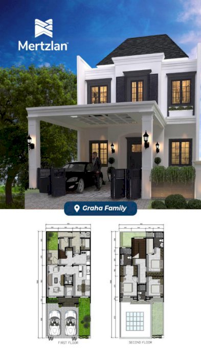 Rumah Graha Famili 2 Lantai Baru Gress Blok VB 