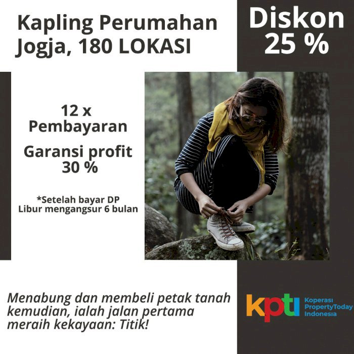 Bisa Dicicil 12X, Kapling Pinggir Jalan Aspal Dekat Pemda Wates