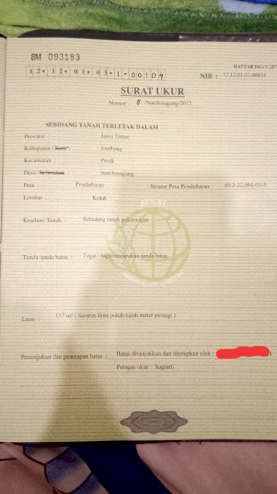 Tanah sudah ada pondasi SHM 