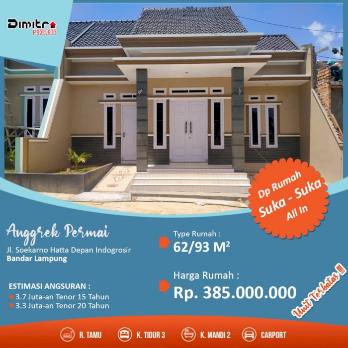 Rumah Murah Dekat Kampus Unila