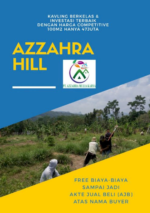 Kavling Serbaguna Azzahra Hills di Area Wisata