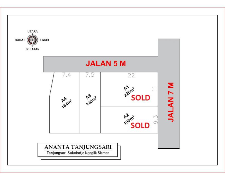 Hanya 7 menit Ke Kampus UII, Kapling Mangku Aspal Cocok Untuk Kost