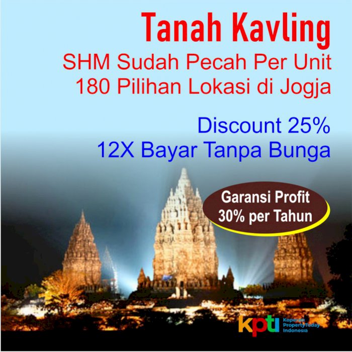 Tanah Kapling Perumahan Siap Bangun, Hanya 10 Menit Ke Bandara YIA