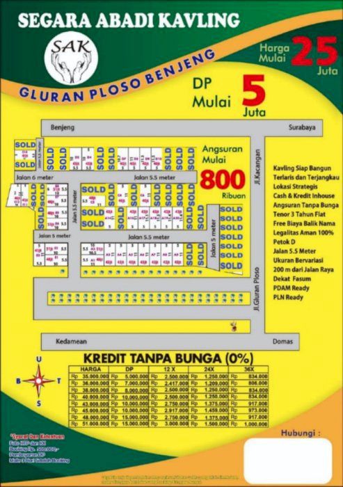 Tanah kavling siap bangun