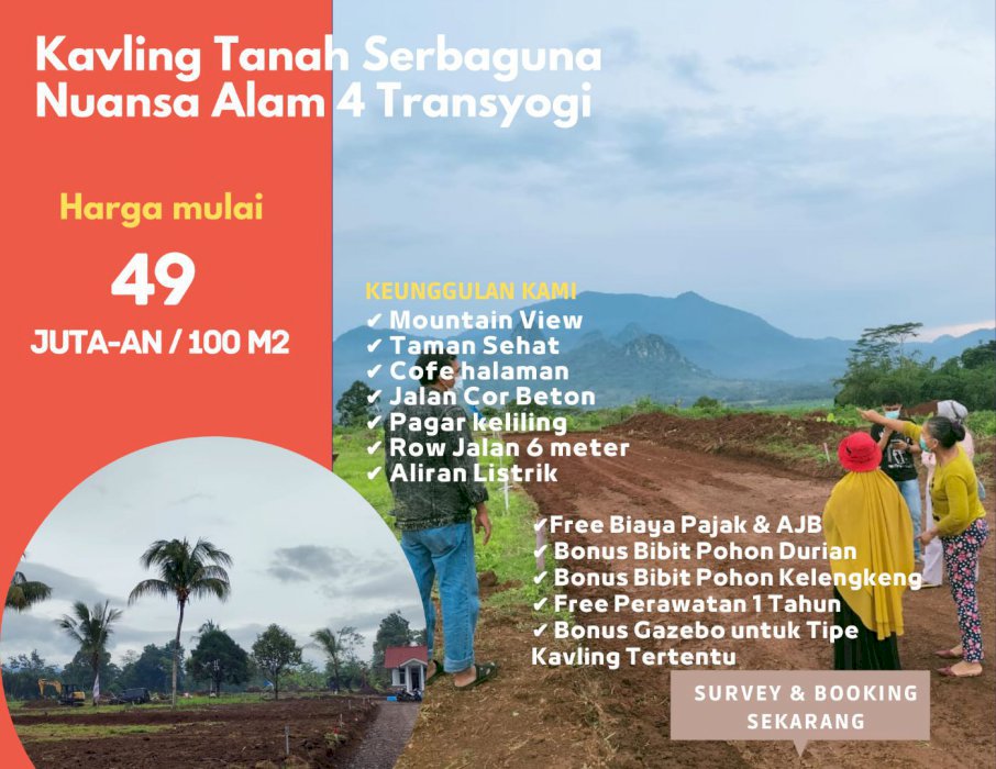 Kavling Tanah Murah Nuansa Alam 4 di Tanjungrasa, Bogor