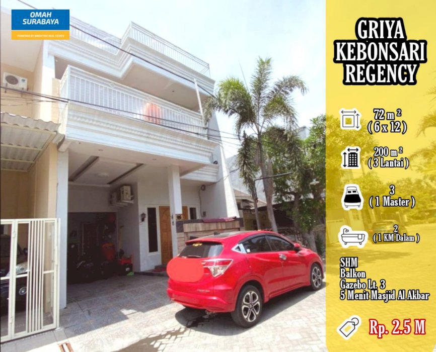 RUMAH GRIYA KEBONSARI REGENCY DKT GAYUNGSARI, JAMBANGAN, WARU